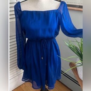 City Triangles Royal Blue Midi Dress